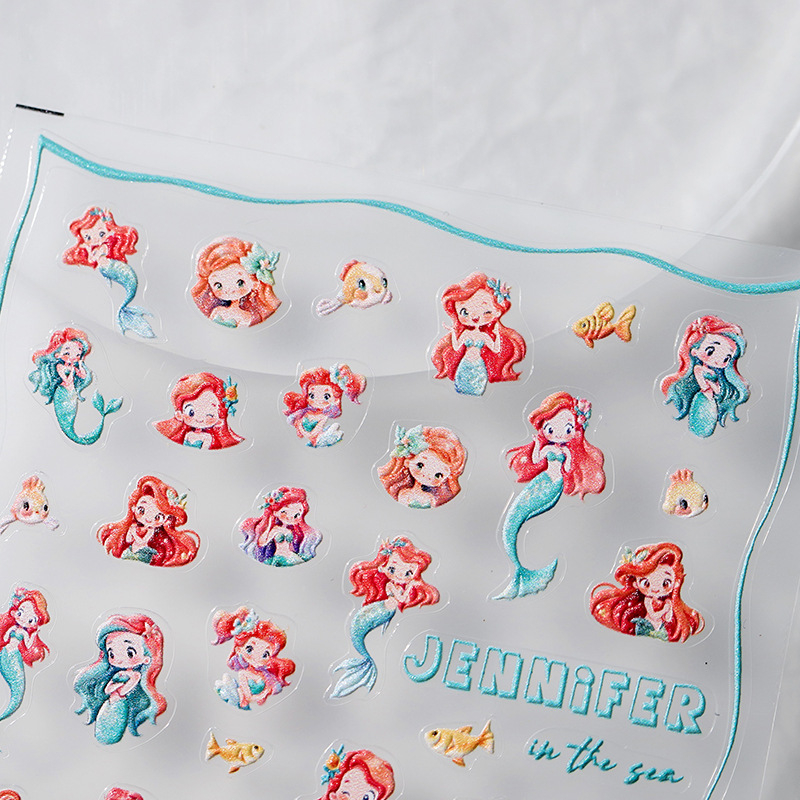 Japanski stil, tanke i izdržljive naljepnice za nokte, mat završni sloj s prozirnom ljepilnom podlogom TS-3098 Jennifer's Sea