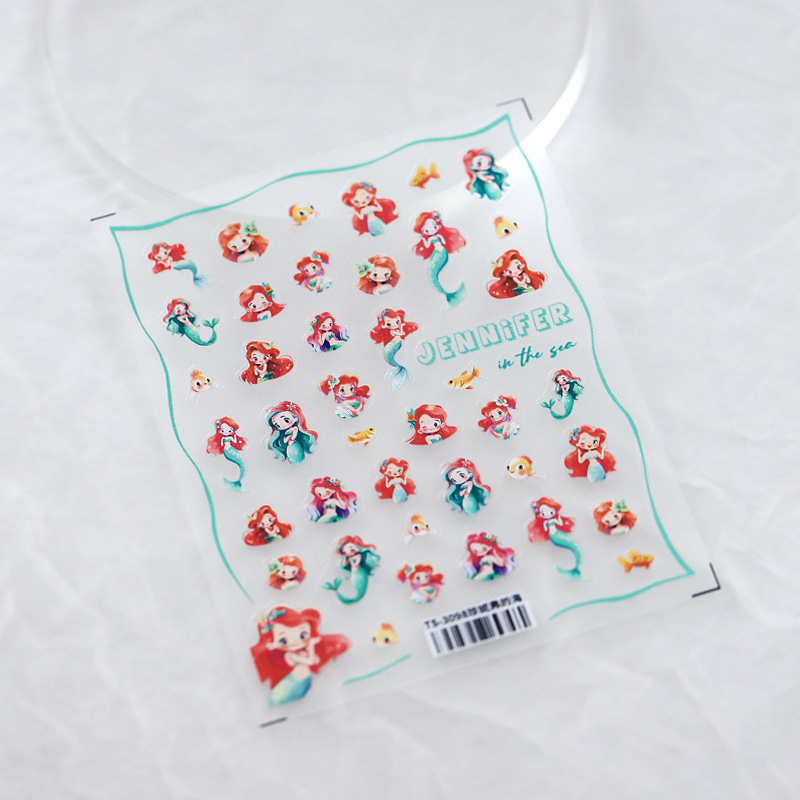 Japanski stil, tanke i izdržljive naljepnice za nokte, mat završni sloj s prozirnom ljepilnom podlogom TS-3098 Jennifer's Sea