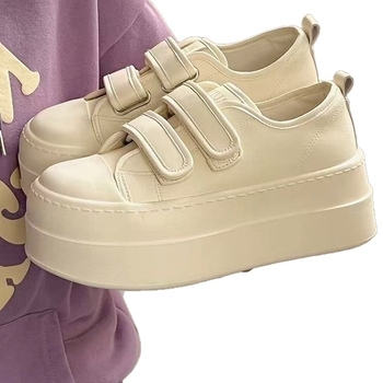Γυναικείες sneakers με παχιά σόλα και Velcro, 2025 μόδα, λευκά καθημερινά αθλητικά παπούτσια