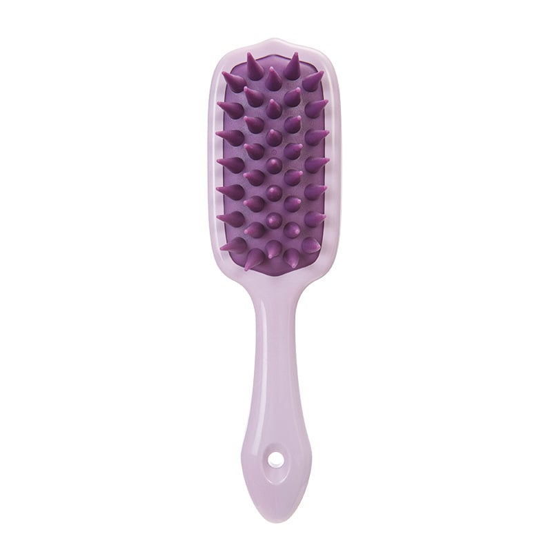 Perie de șampon din silicon cu mâner lung, pieptene pentru masajul scalpului, instrument de terapie a părului, moale și confortabil.