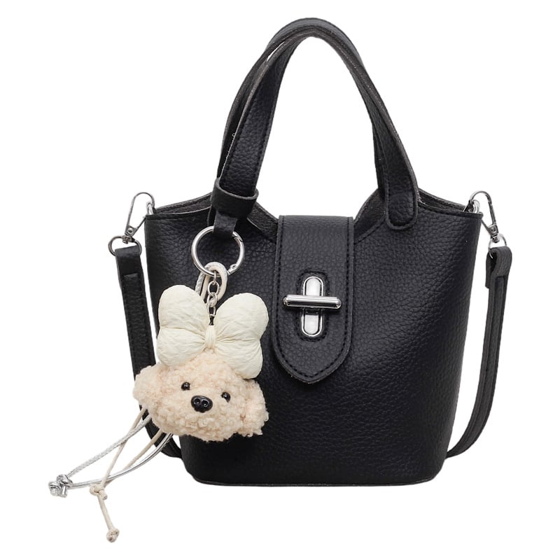 Ženska PU bucket torba s uzorkom liči, mala crossbody torba za svakodnevnu upotrebu