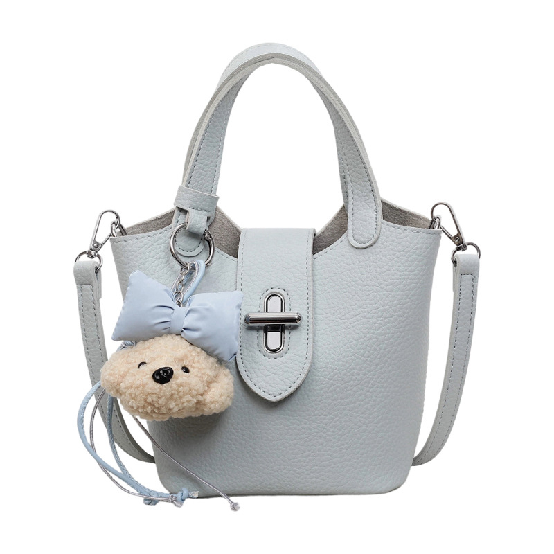 Ženska PU bucket torba s uzorkom liči, mala crossbody torba za svakodnevnu upotrebu