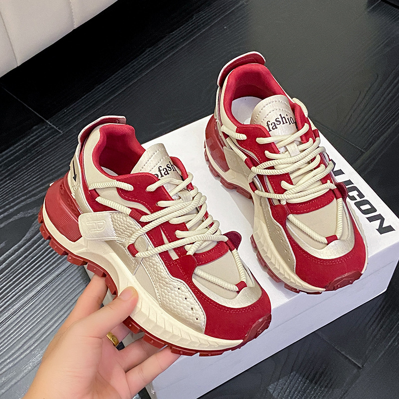 Ženske tenisice s debelim potplatom, jesen 2024, udobne sportske tenisice, povećanje visine, stil dad shoes