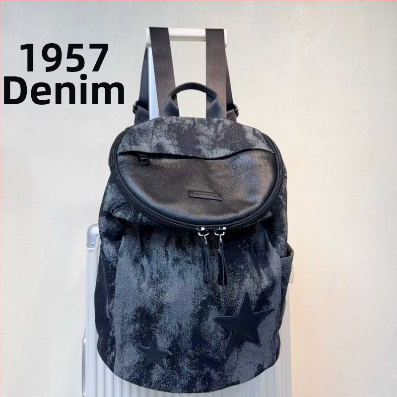 Ženski platneni ruksak s leopard printom, bucket stil, velika kapaciteta za putovanja