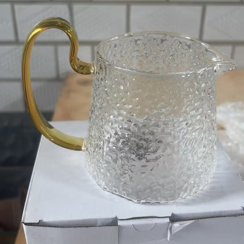 Ceainic din sticlă borosilicată cu filtru, pentru plită electrică ceramică, sticlă rezistentă la căldură, pentru ceai Pu'er