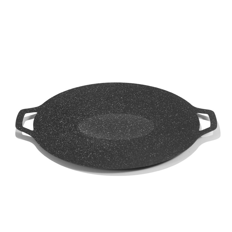 Placă de grătar în aer liber pentru aragaz cu casetă, vas grill, plăcuță din piatră Maifan pentru uz casnic, plăcă Teppanyaki din fier, tigaie pentru inducție