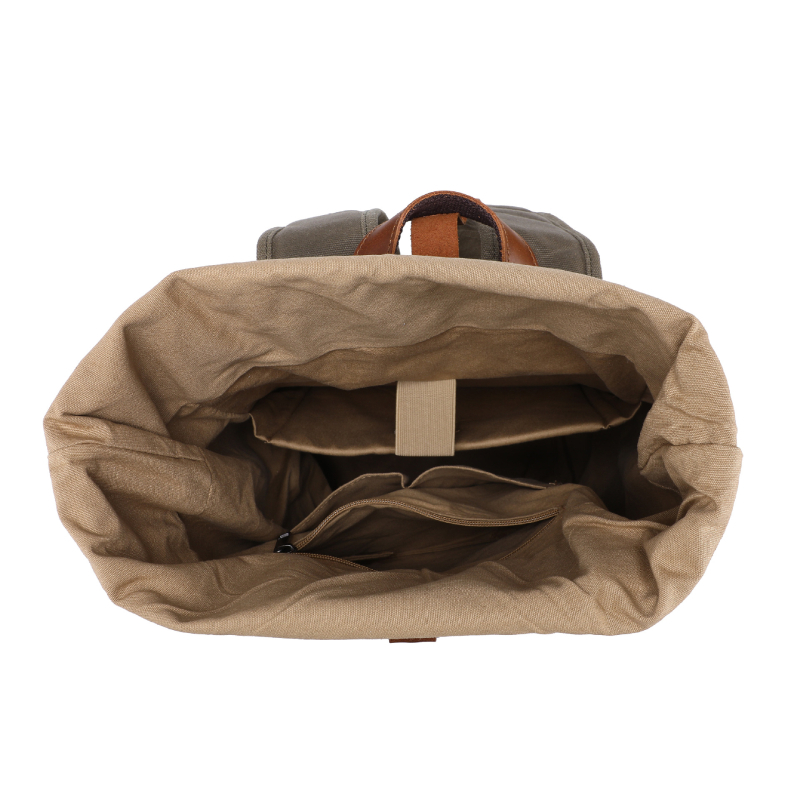 Ranac od platna s retro casual minimalističkim dizajnom, unisex za aktivnosti na otvorenom i putovanja, pogodan za 16-inčni laptop
