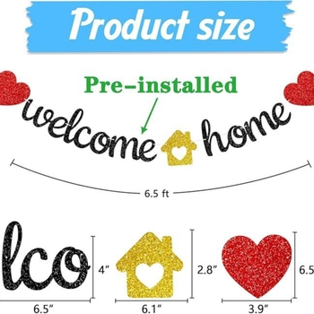 Steaguri cu litere aurii pentru decor de petrecere – banner-girlandă