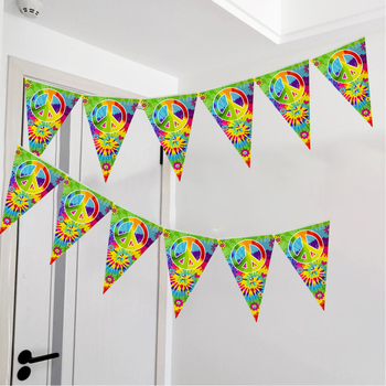 Banner PE cu steaguri triunghiulare pentru decor de carnaval mexican