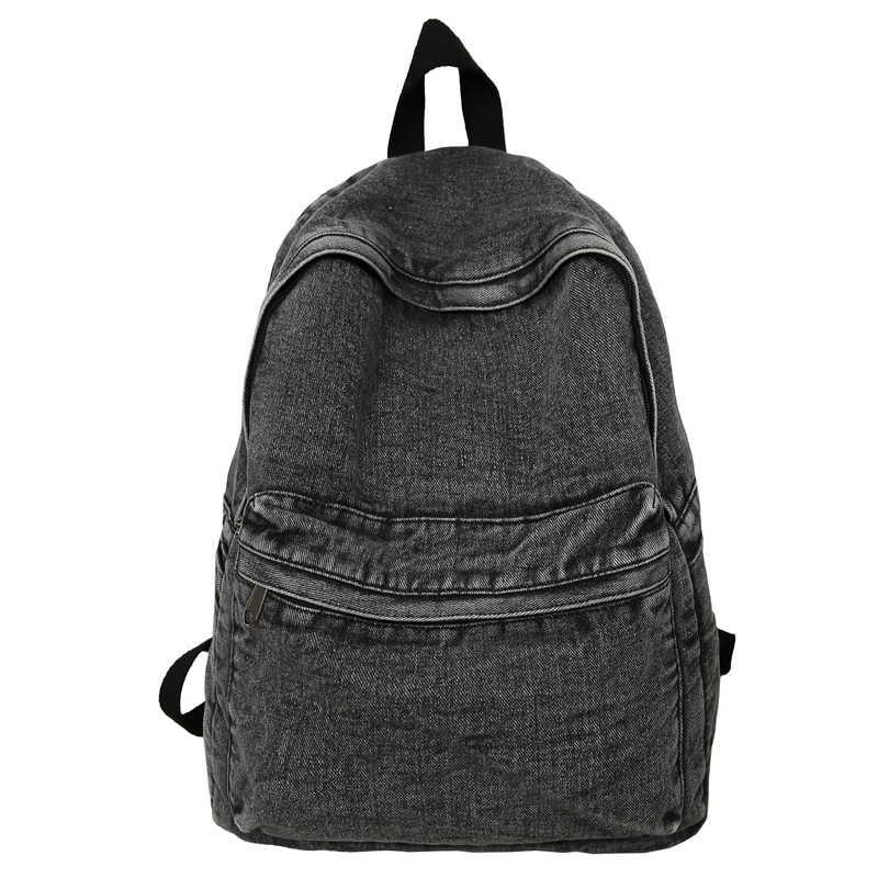 Unisex ruksak od denim platna, za učenike i studente, veliki kapacitet, retro stil