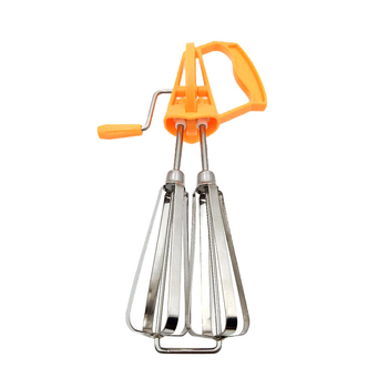 Bețișor de ouă manual din plastic și oțel inoxidabil, amestecător rotativ semi-automat pentru bucătărie