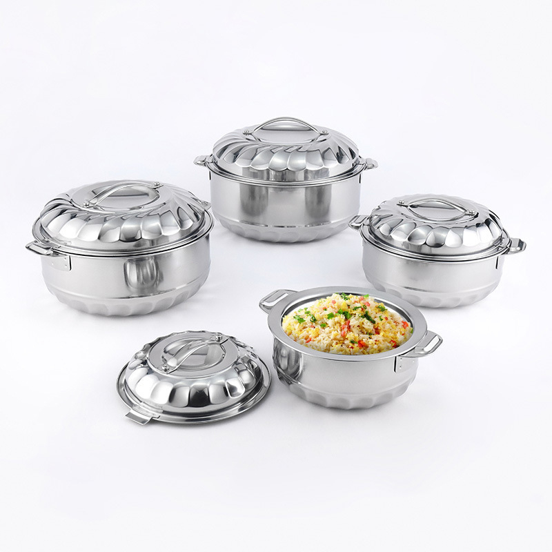 Set de vase din oțel inoxidabil cu strat dublu, design orchidă, izolație, construcție din oțel integral
