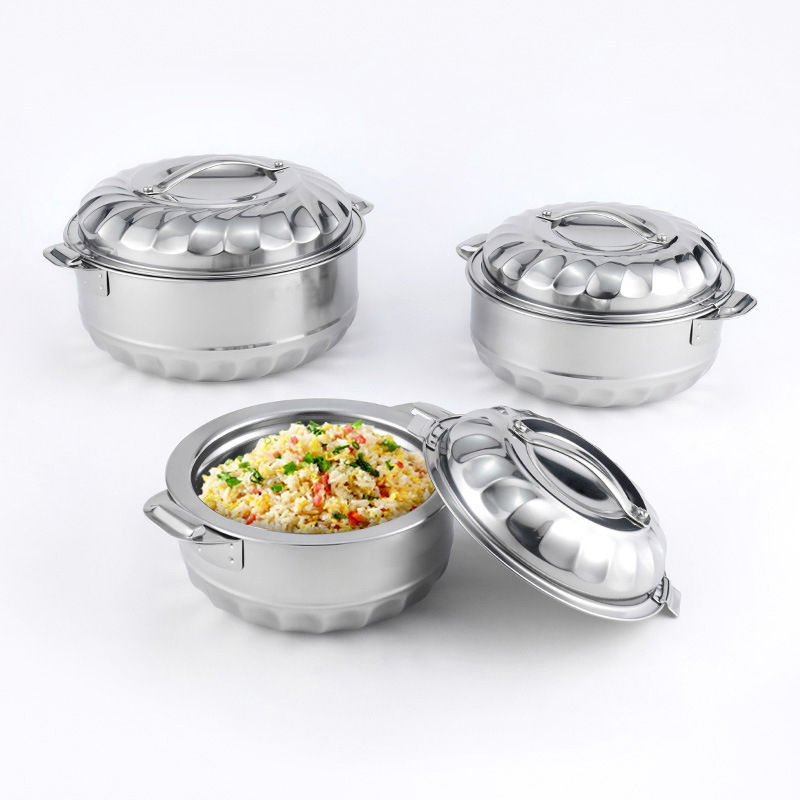 Set de vase din oțel inoxidabil cu strat dublu, design orchidă, izolație, construcție din oțel integral