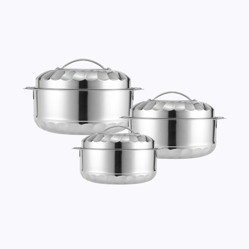 Set de vase din oțel inoxidabil cu strat dublu, design orchidă, izolație, construcție din oțel integral