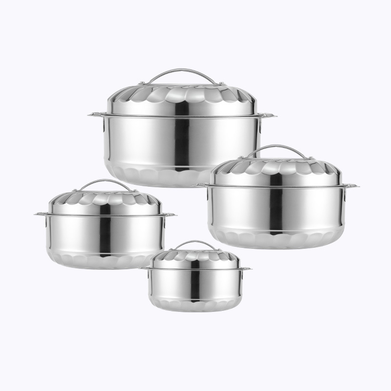 Set de vase din oțel inoxidabil cu strat dublu, design orchidă, izolație, construcție din oțel integral