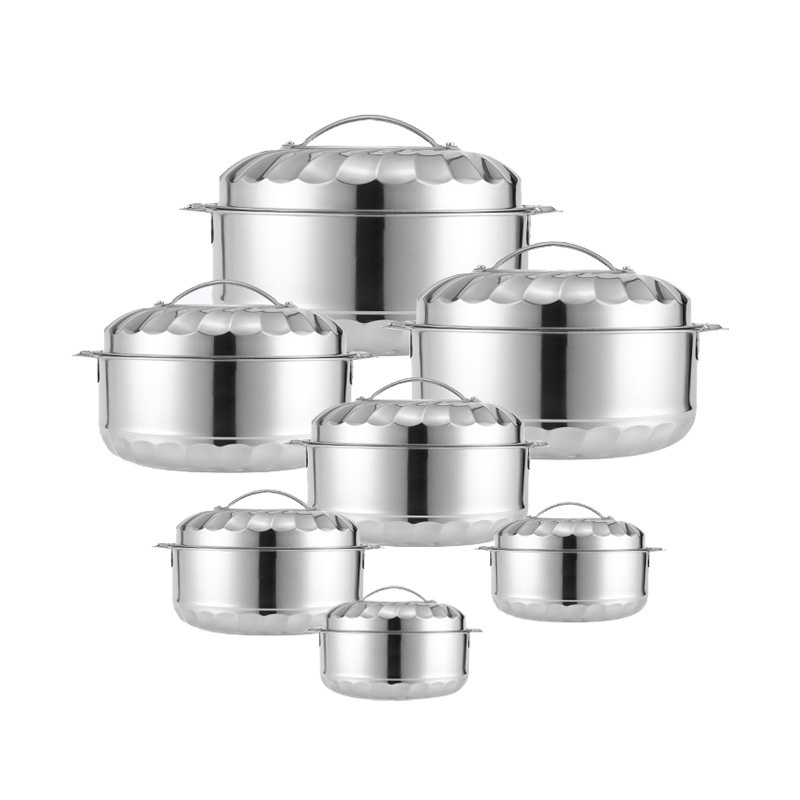 Set de vase din oțel inoxidabil cu strat dublu, design orchidă, izolație, construcție din oțel integral