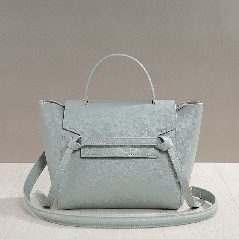Ženska torba od prave kože, crossbody torba, velika zapremina, krilasti dizajn i nasmiješeno lice