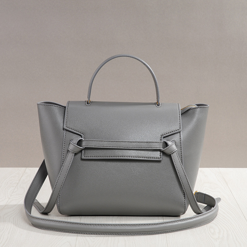 Ženska torba od prave kože, crossbody torba, velika zapremina, krilasti dizajn i nasmiješeno lice