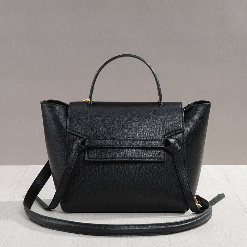 Ženska torba od prave kože, crossbody torba, velika zapremina, krilasti dizajn i nasmiješeno lice