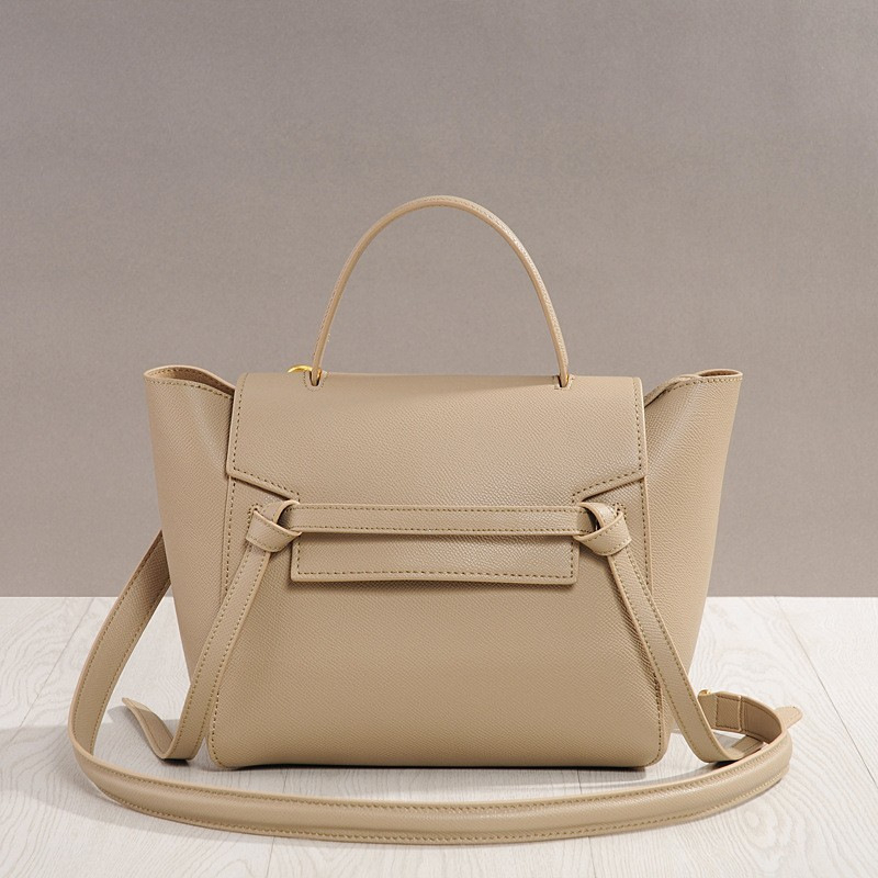 Ženska torba od prave kože, crossbody torba, velika zapremina, krilasti dizajn i nasmiješeno lice
