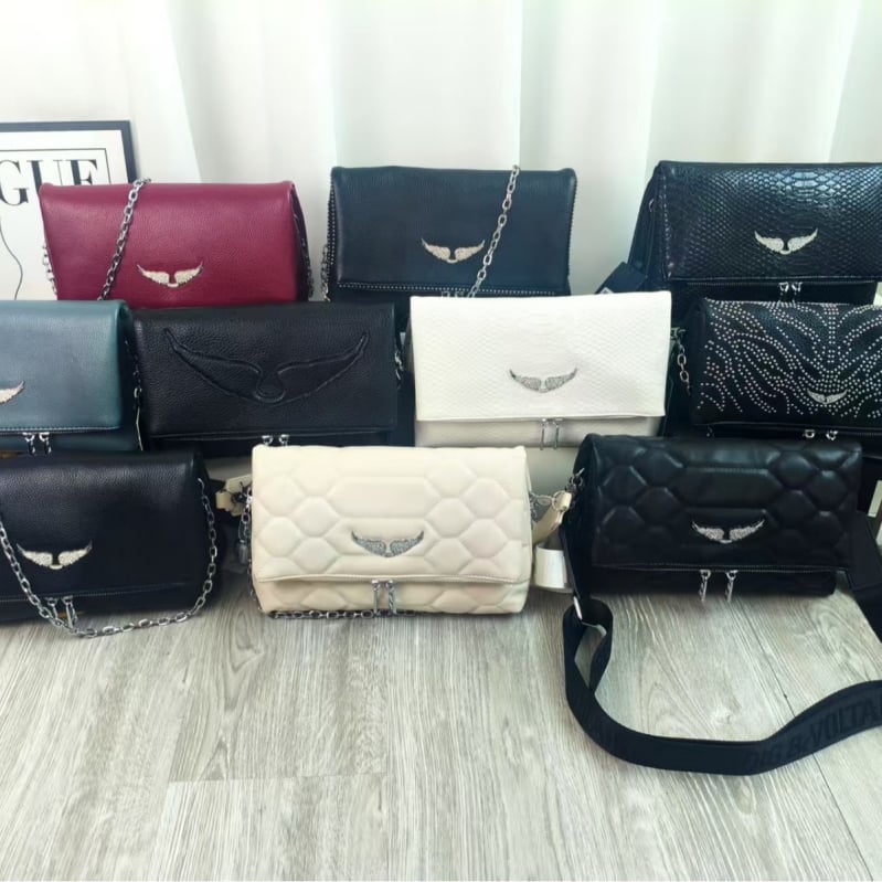 Nova stil lančana torbica za žene s dizajnom krila, svestrana mini kvadratna torbica