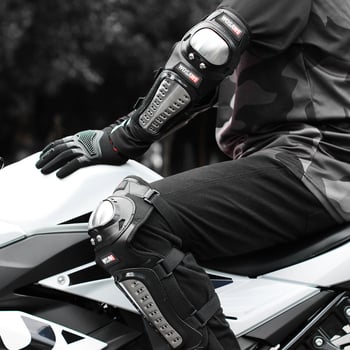 Set zaštitnih koljena i lakata za off-road vožnju motociklom, od nehrđajućeg čelika