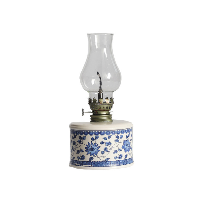 Lampă ceramică de unt, în stil chinezesc — suport pentru altarul templului, ofrande către Buddha