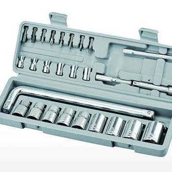 Set de unelte hardware, 27 piese, cu adaptoare și bituri pentru reparații mecanice, auto și casnice