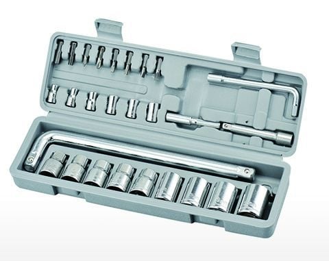 Set de unelte hardware, 27 piese, cu adaptoare și bituri pentru reparații mecanice, auto și casnice