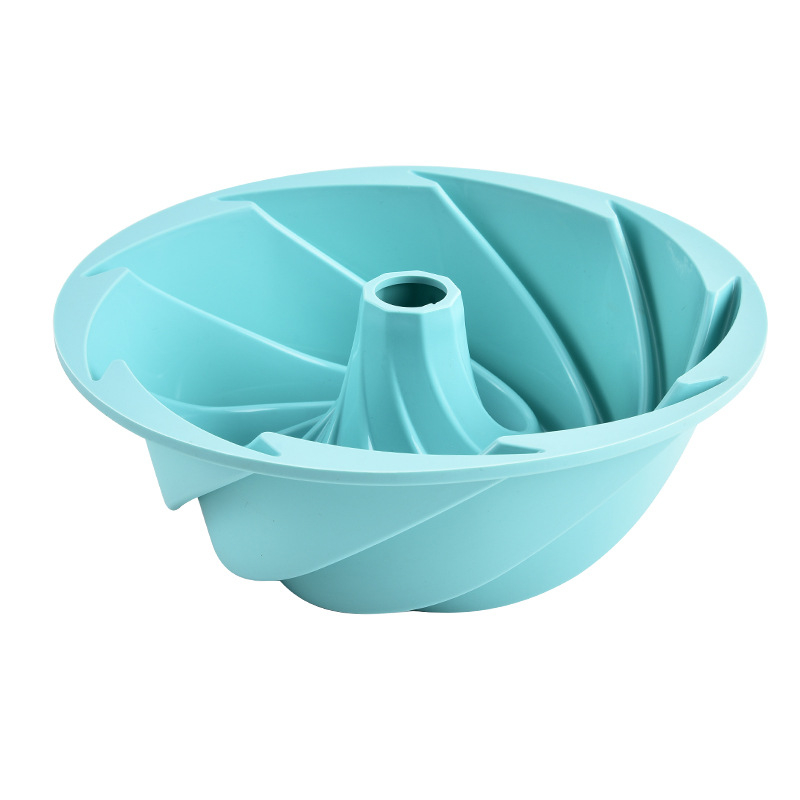 Formă din silicon pentru tort, formă pentru chiffon cake, tavă circulară cu spirală pentru coacere, tavă multifuncțională pentru prăjituri