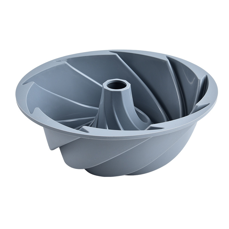 Formă din silicon pentru tort, formă pentru chiffon cake, tavă circulară cu spirală pentru coacere, tavă multifuncțională pentru prăjituri