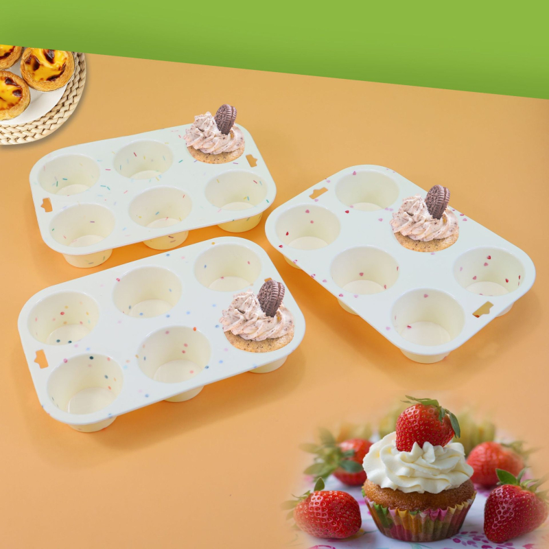 Formă din silicon bi-color pentru chec șifon, fursecuri, brioșe și pâine – rotundă, rezistentă la temperaturi înalte
