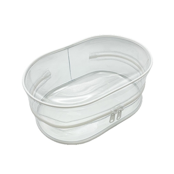 Geantă transparentă de ieșire pentru păpuși: păpușă din bumbac 20 cm și păpușă pluș de 25 cm, cu ursul Nunu