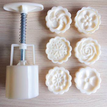 Set forme Mooncake 3D - Presare manuală, DIY pentru Festivalul Mid-Autumn