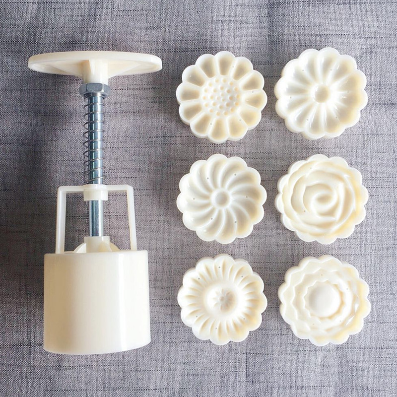 Set forme Mooncake 3D - Presare manuală, DIY pentru Festivalul Mid-Autumn