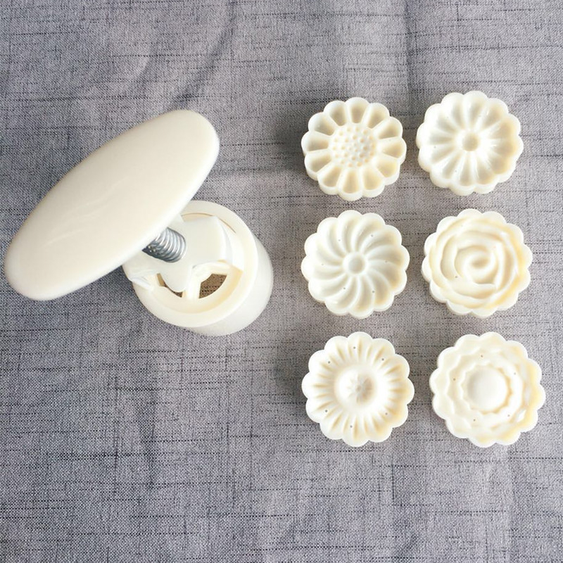 Set forme Mooncake 3D - Presare manuală, DIY pentru Festivalul Mid-Autumn