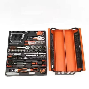 85 de piese: set de scule pliabil în trei niveluri cu ratchet wrench pentru reparații auto – set multifuncțional