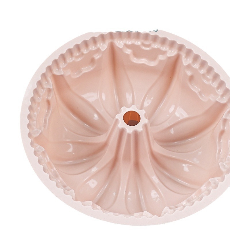 Formă rotundă pentru tort, în formă de coroană, din silicon alimentar pentru coacere acasă