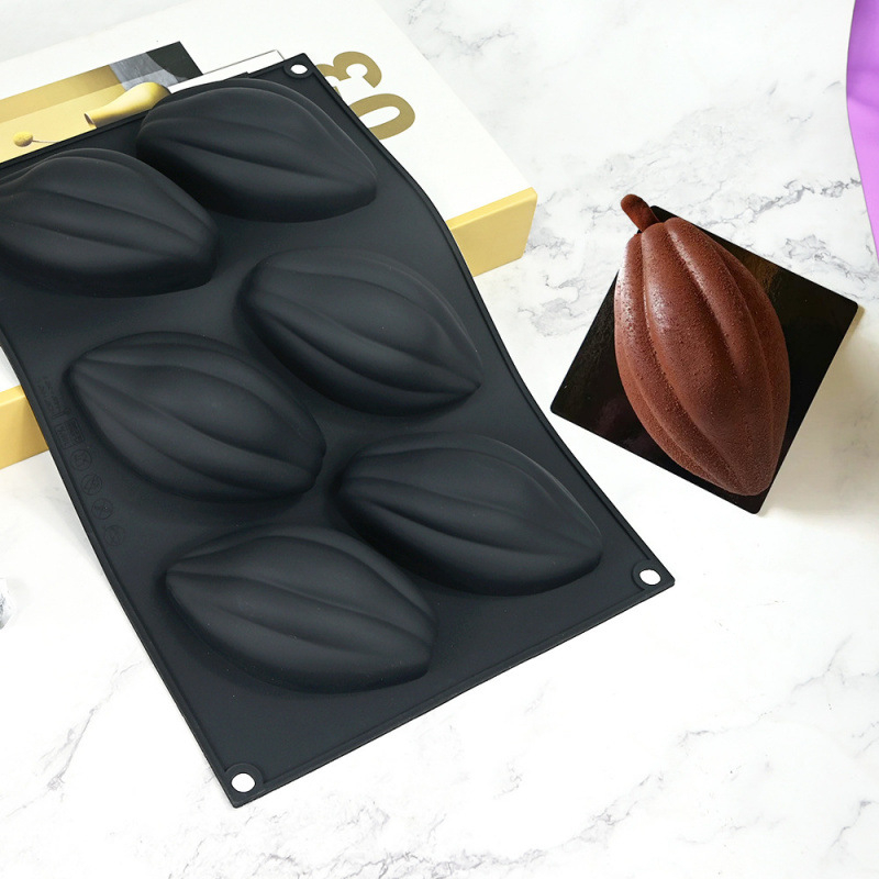 Formă din silicon cu 6 cavități pentru mousse de cacao și ciocolată