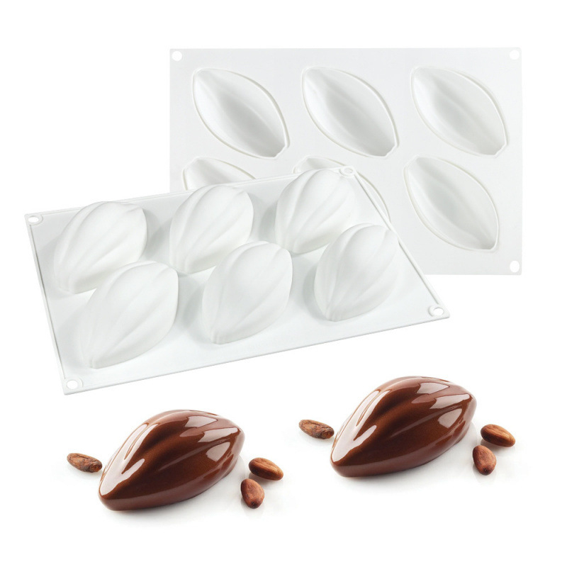 Formă din silicon cu 6 cavități pentru mousse de cacao și ciocolată