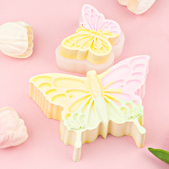 Formă de tort din silicon, în formă de fluture, pentru coacere; tort mousse de ciocolată; lumânare aromată; modelaj din ipsos.