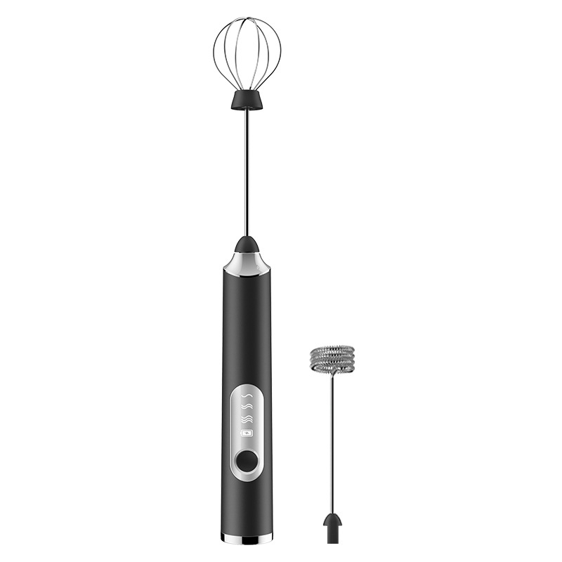 Bătător electric de mână pentru ouă și spumă de lapte, compact, fără fir