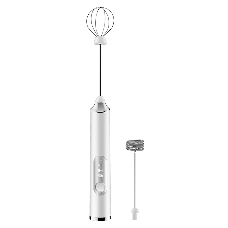 Bătător electric de mână pentru ouă și spumă de lapte, compact, fără fir