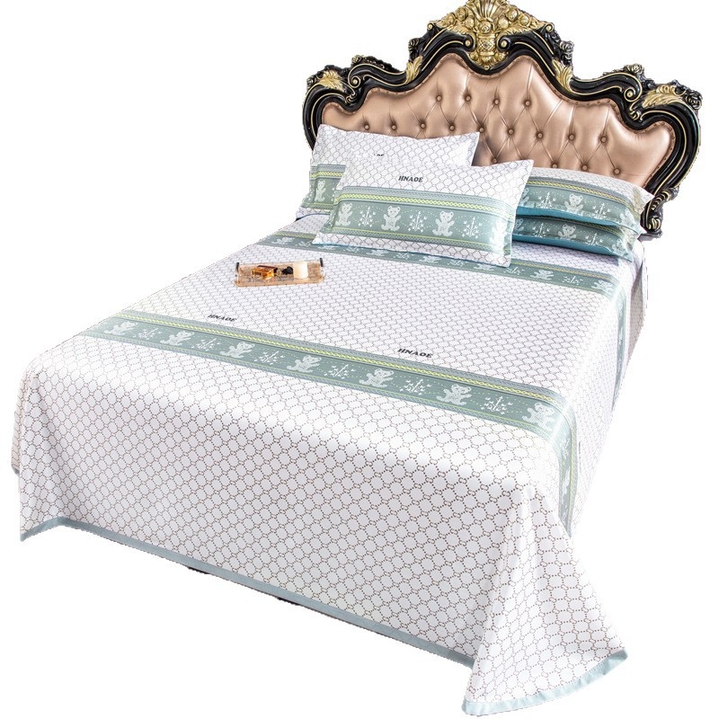 Set de trei covorașe Ice Silk răcoritoare, pliabile și lavabile la mașină, pentru pat dublu