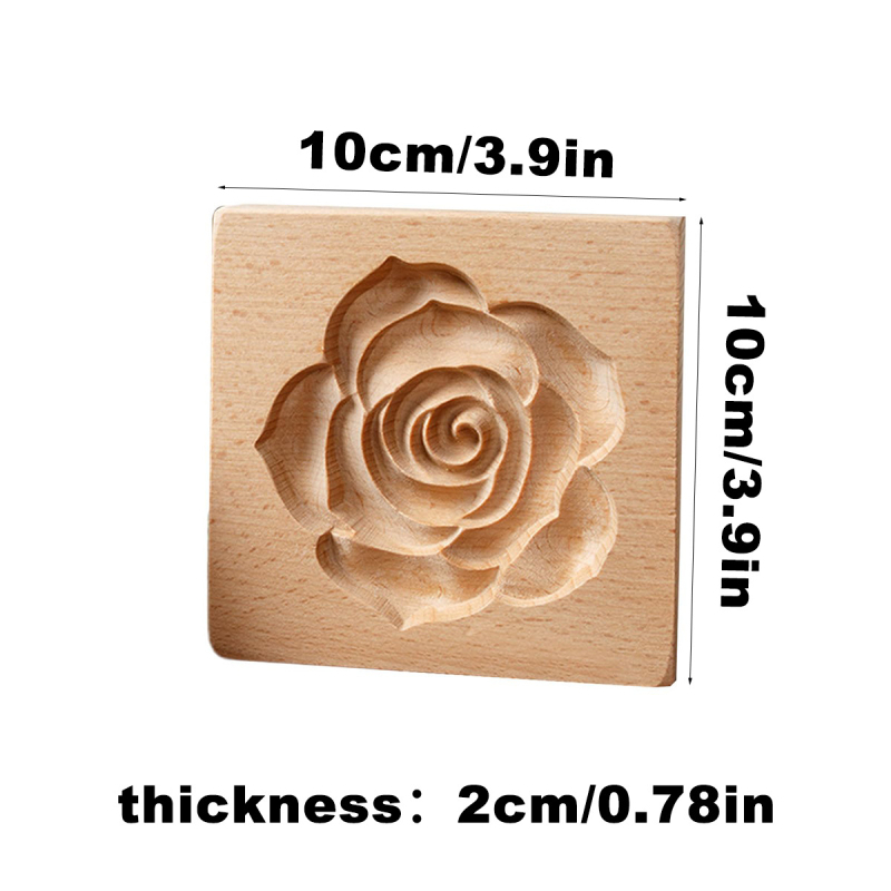 Formă de biscuiți inimă cu roză, 3D, pentru copii, casă de turtă dulce, embossing pentru fondant