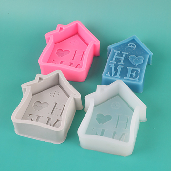 Formă din silicon pentru fondant și prăjituri - casă cu inimă și litere, realizată manual, design creativ pentru coacere