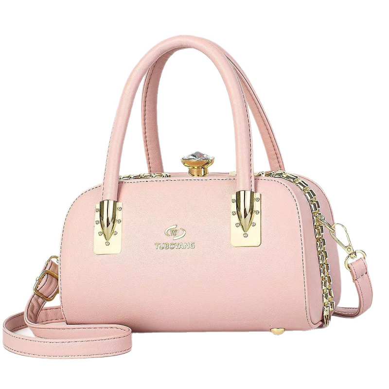 Emperor Rhinoceros Ženska torba Boston s dijamantnim ukrasom, PU koža, na rame ili crossbody