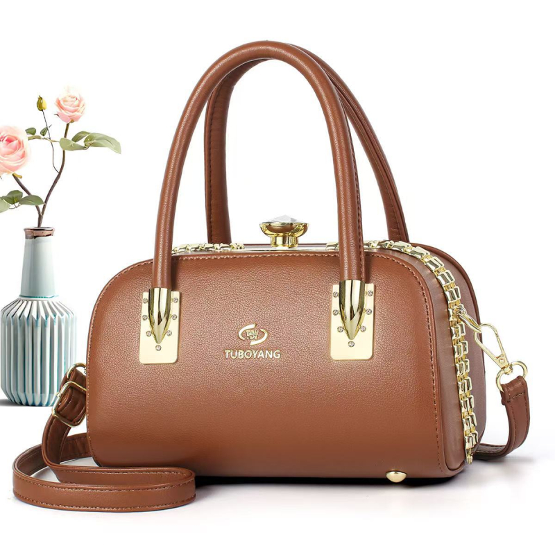 Emperor Rhinoceros Ženska torba Boston s dijamantnim ukrasom, PU koža, na rame ili crossbody