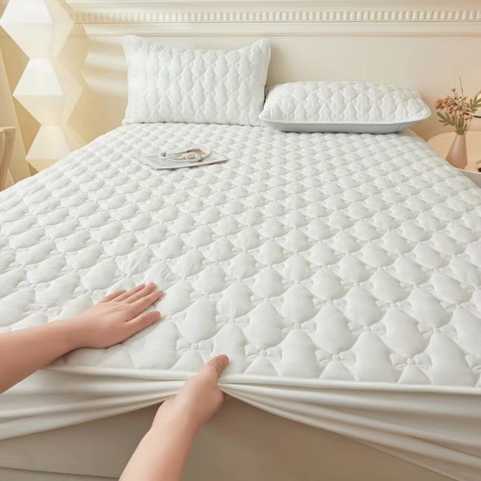Protecție impermeabilă pentru saltea, acoperire completă, aspect quiltat, versiune groasă de vară, 1,5 m