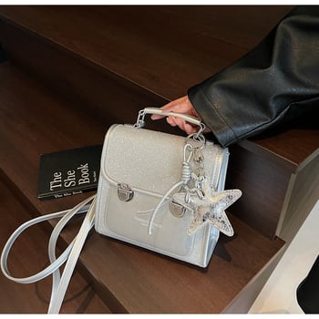 Ženska crossbody torba, 2025 korejski stil, inspirirana sveučilištem, minimalistička, s dvije pretince